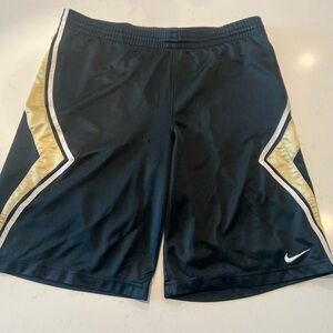 Nike Men's Black and Gold Athletic Shorts